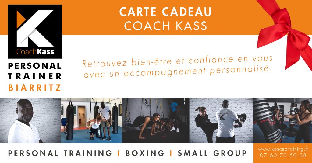 Bon Cadeau Coaching Noël avec Coach Kass, Personal Trainer à Biarritz
